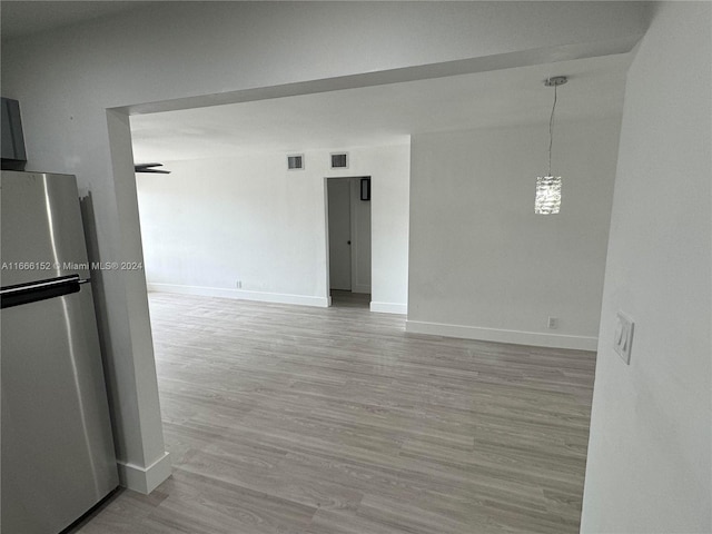 interior space with light wood-type flooring