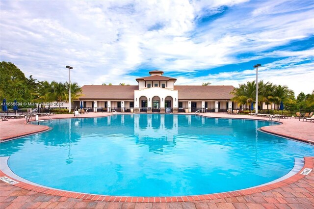 view of pool with a patio area