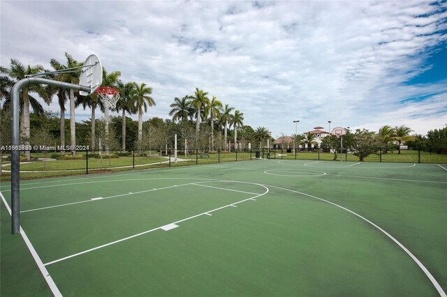 view of basketball court