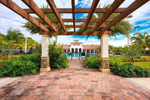 view of patio / terrace with a pergola