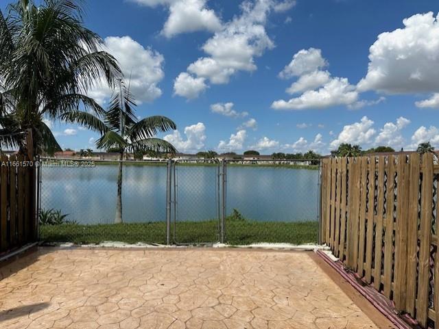 view of water feature