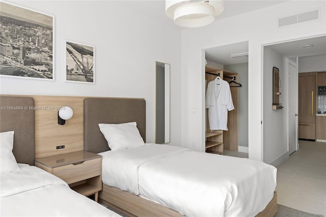 view of tiled bedroom