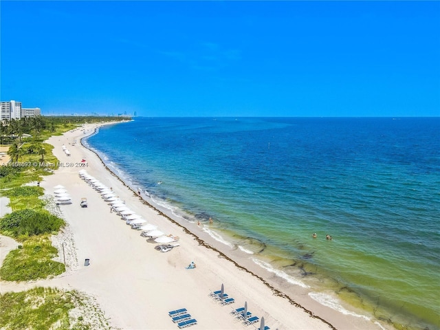 property view of water with a view of the beach