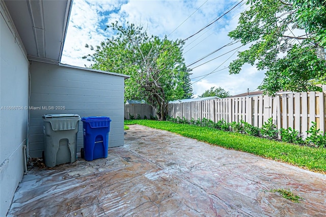 view of patio / terrace with a fenced backyard