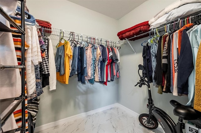 view of walk in closet