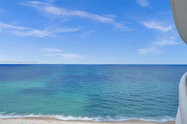 property view of water with a view of the beach