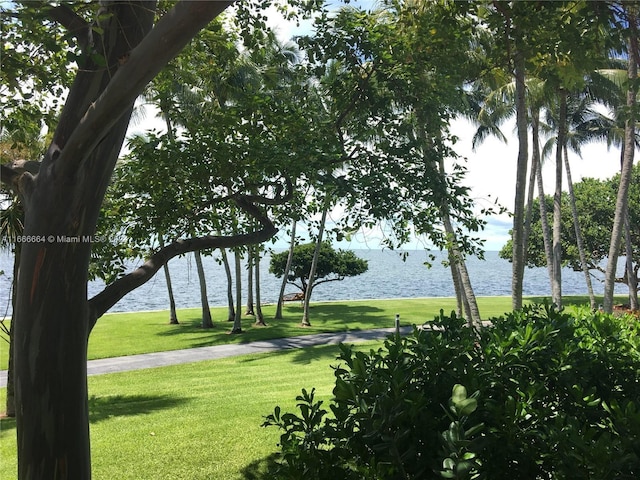 2 Grove Isle Dr Unit B1708, Miami, FL 33133 - view of property's community with a water view and a lawn