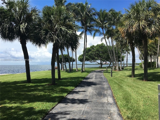 2 Grove Isle Dr Unit B1708, Miami, FL 33133 - view of property's community with a water view and a yard