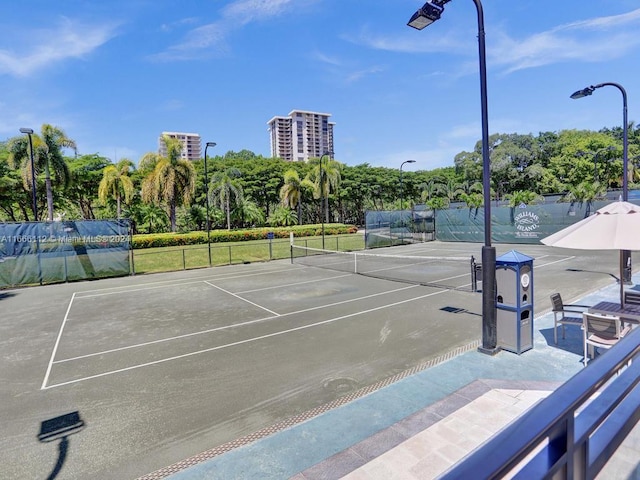 view of tennis court