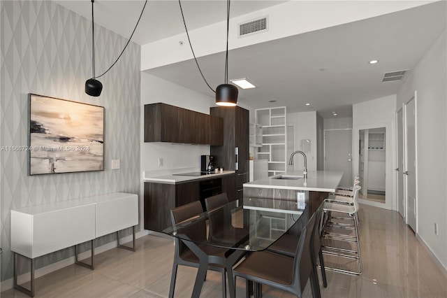 dining room with sink