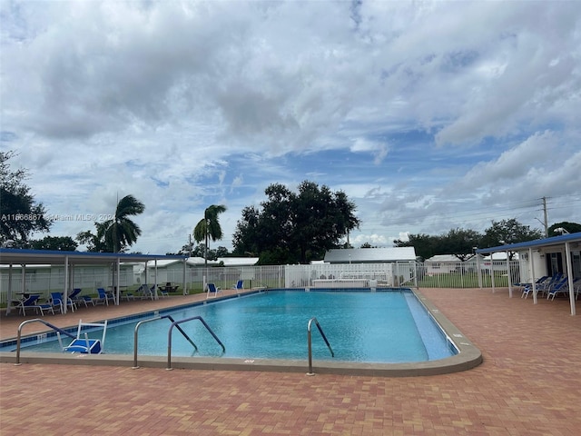 view of pool with a patio