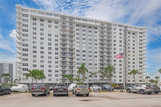 1849 S Ocean Dr Unit 415, Hallandale Beach, FL 33009 - view of apartment building / complex featuring uncovered parking