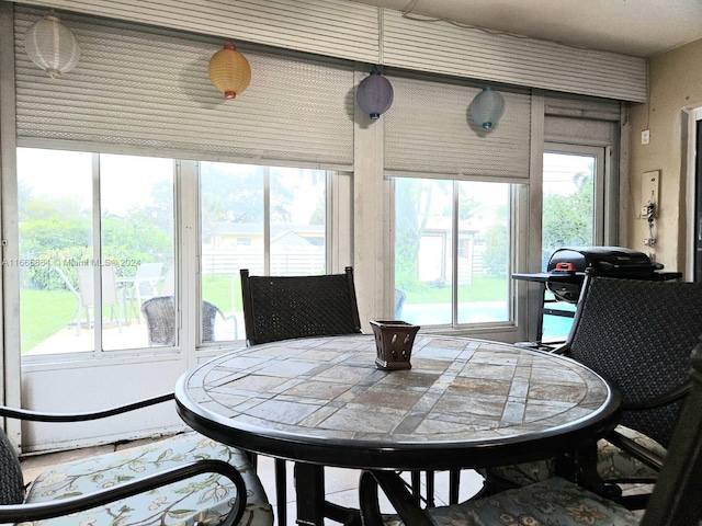 view of dining room