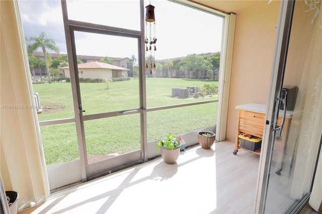 view of sunroom