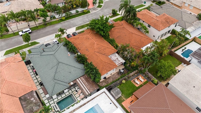 bird's eye view with a residential view