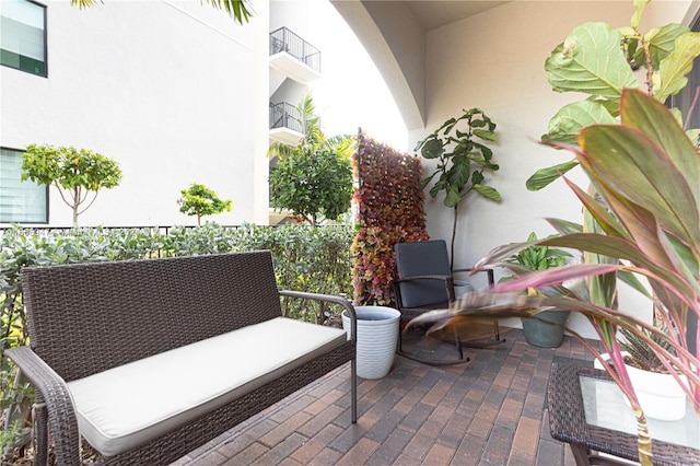 balcony with a patio