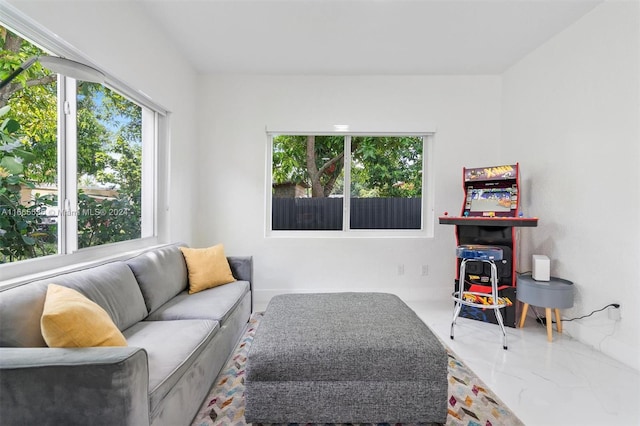 living room with a healthy amount of sunlight