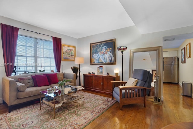 living room featuring wood-type flooring