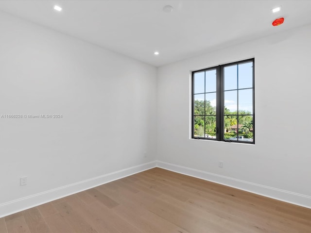 empty room featuring light hardwood / wood-style floors