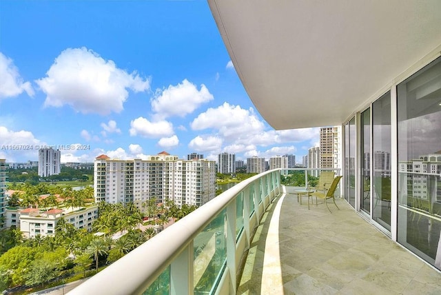 balcony with a city view