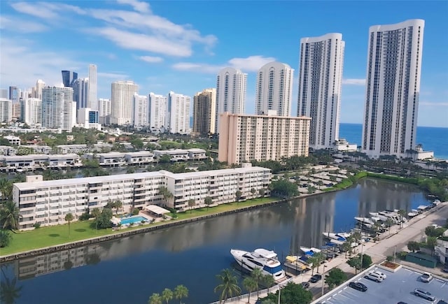 500 Bayview Dr Unit 325, Sunny Isles Beach, FL 33160 - aerial view of a nearby body of water and a view of skyline