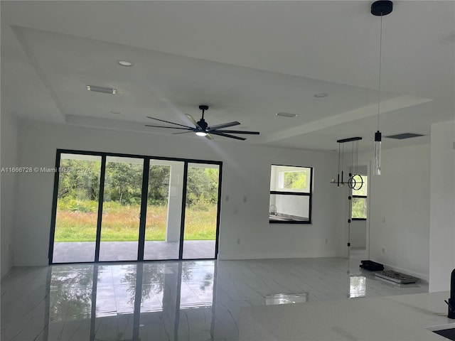 unfurnished room featuring ceiling fan