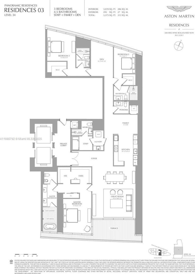 300 Biscayne Blvd Way Unit 3403, Miami, FL 33131 - floor plan / room layout