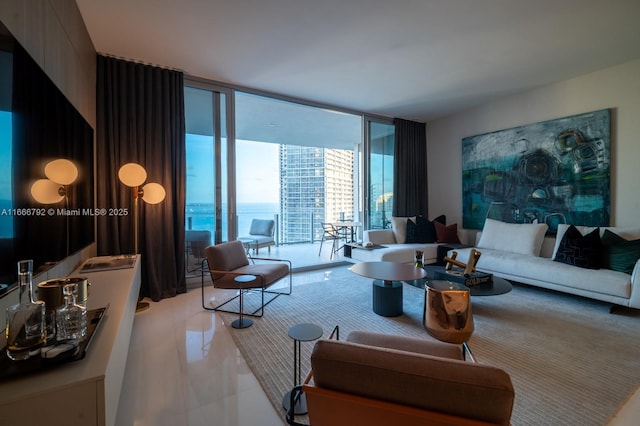 300 Biscayne Blvd Way Unit 3403, Miami, FL 33131 - living room with floor to ceiling windows