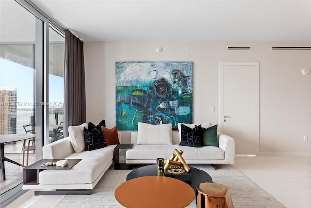 300 Biscayne Blvd Way Unit 3403, Miami, FL 33131 - living room featuring tile patterned flooring