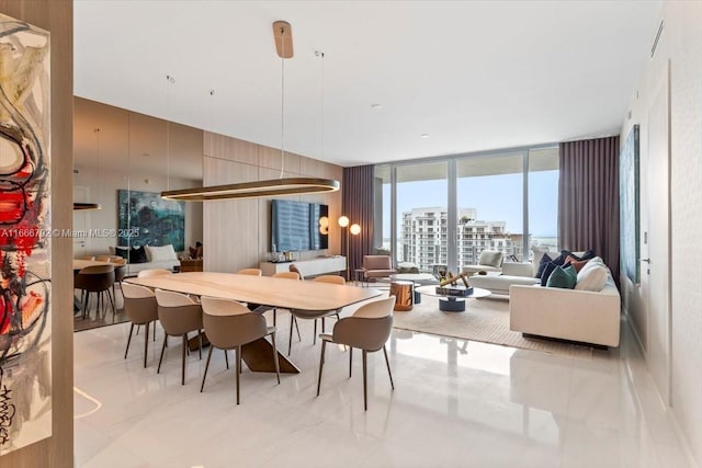300 Biscayne Blvd Way Unit 3403, Miami, FL 33131 - dining space featuring floor to ceiling windows and a view of city