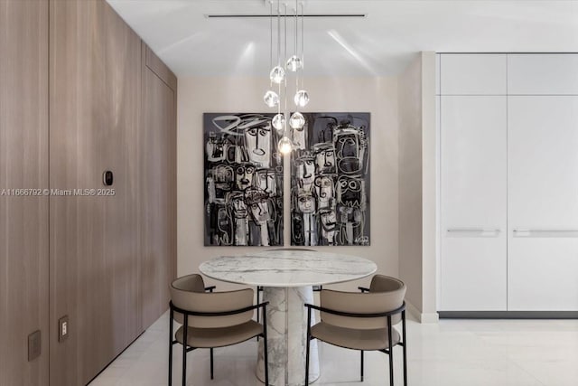 300 Biscayne Blvd Way Unit 3403, Miami, FL 33131 - dining room featuring light tile patterned flooring and baseboards
