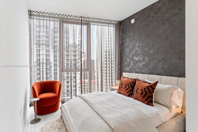 300 Biscayne Blvd Way Unit 3403, Miami, FL 33131 - bedroom with multiple windows and an accent wall