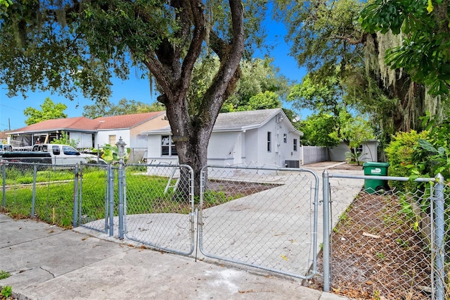 view of front of home with central AC