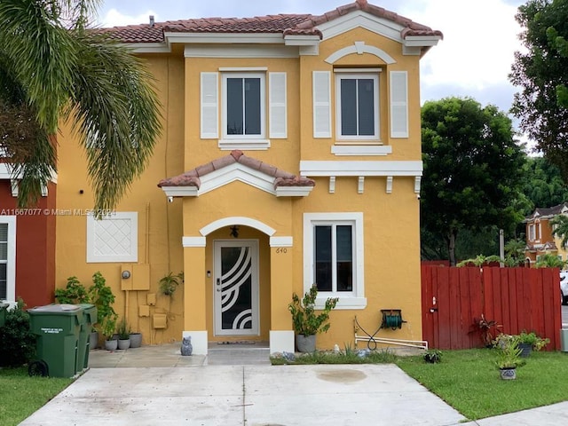 view of mediterranean / spanish house