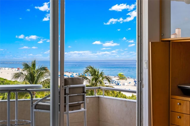 water view featuring a view of the beach