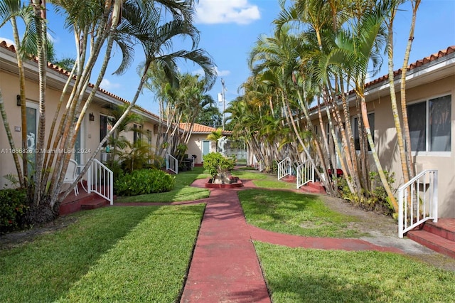 surrounding community featuring a lawn