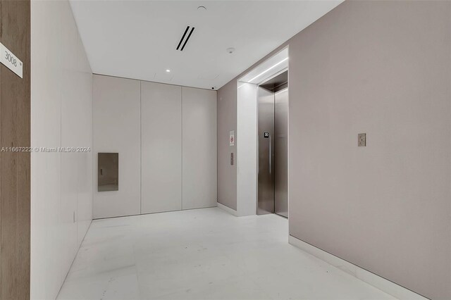 hallway with elevator