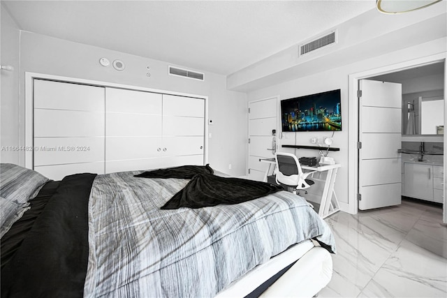 bedroom with sink