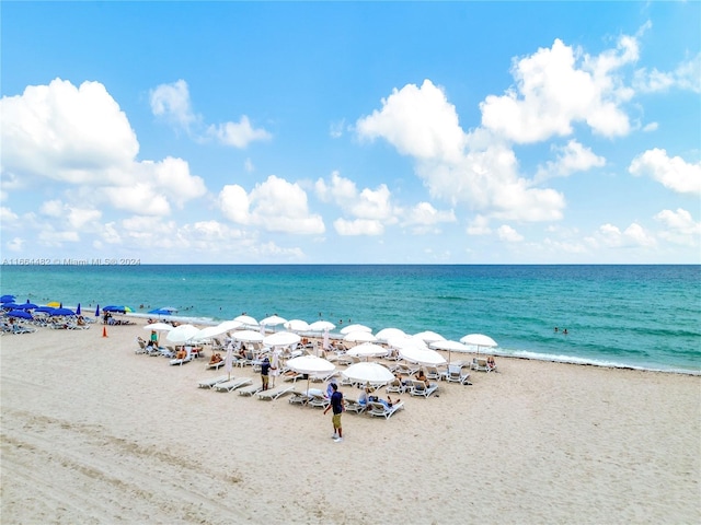 property view of water with a view of the beach