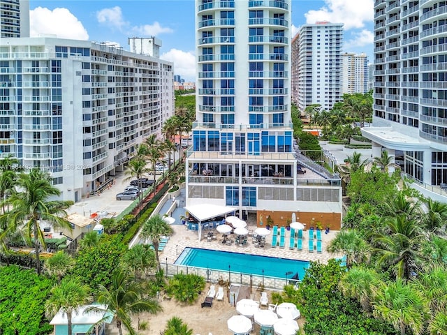 exterior space featuring a community pool