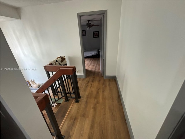 hallway featuring hardwood / wood-style floors