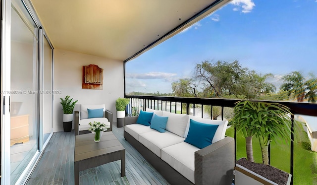 balcony with outdoor lounge area