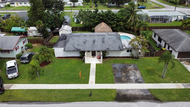 bird's eye view featuring a residential view