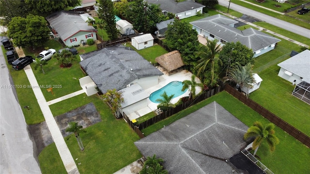 birds eye view of property featuring a residential view