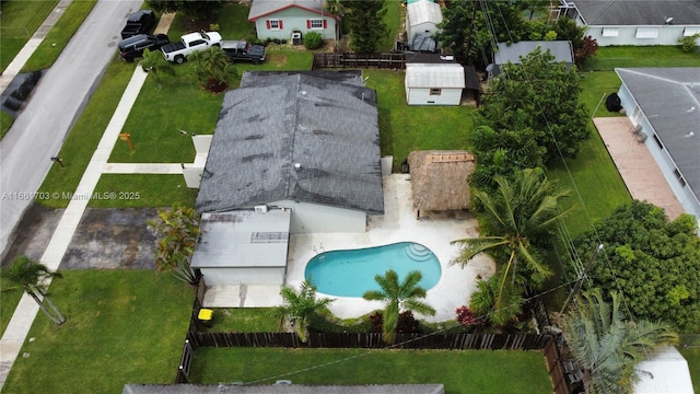 birds eye view of property