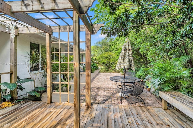 view of wooden deck