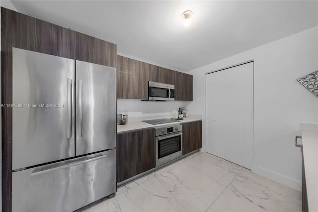 kitchen featuring appliances with stainless steel finishes