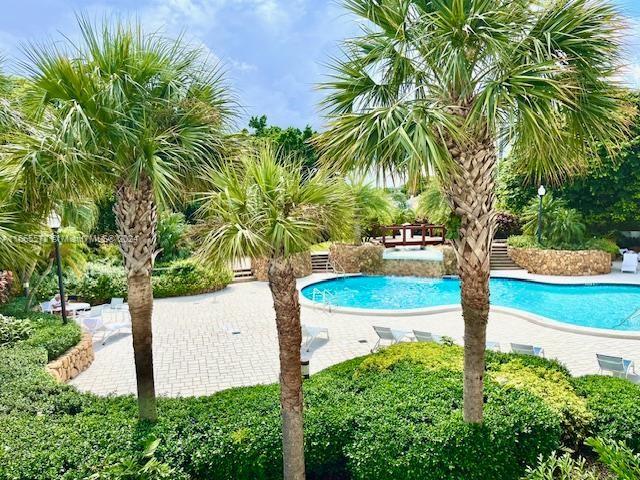 view of pool with a patio