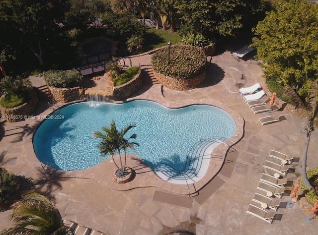 view of pool with a patio area