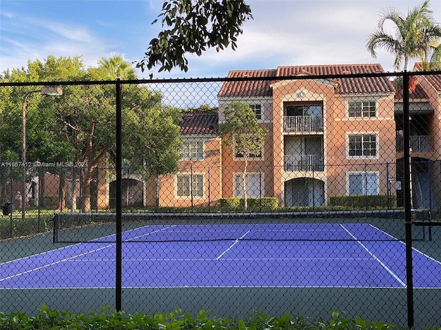 view of tennis court